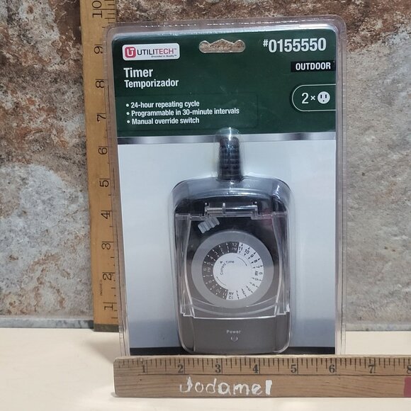 Utilitech Outdoor 24-Hour Heavy Duty Timer Model #0155550 TNO24111 New Sealed - Picture 9 of 10